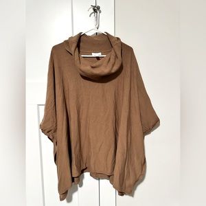 Cowl neck poncho sweater